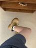卡米高內(nèi)增高8cm馬丁靴女厚底復(fù)古大黃靴小個(gè)子秋季新款英倫風(fēng)騎士短靴 黃棕色內(nèi)增高8cm 38 (240mm) 曬單實(shí)拍圖