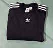 adidas廓形法式毛圈布運動圓領(lǐng)衛(wèi)衣套頭衫男裝秋季阿迪達斯三葉草   黑色   L 曬單實拍圖