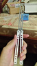 yy鋼鸚鵡螺 夜光款蝴蝶刀【桔梗balisong】不銹鋼內襯安全未開(kāi)刃 白粉白刃 曬單實(shí)拍圖