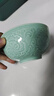 蘇氏陶瓷（SUSHI CERAMICS）青瓷釉陶瓷碗花開(kāi)富貴米飯碗湯碗6件套裝餐具 曬單實(shí)拍圖