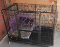 金毛狗籠子大型犬帶廁所拉布拉多狗籠中型犬室內寵物狗籠子加粗 黑 方管框架【110*73*93】 曬單實(shí)拍圖