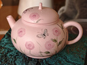 蘇氏陶瓷紫砂壺手繪粉泥蝶戀花古月茶壺陳瑞玲老師小清新作品禮盒裝伴手禮 曬單實(shí)拍圖