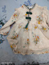 G.DUCKKIDS童裝新生嬰兒春秋連體衣服中國(guó)風(fēng)漢服唐裝女寶寶滿月百天公主周歲 C261長(zhǎng)爬 66cm 66碼(4-6公斤 3-6個(gè)月)c 曬單實(shí)拍圖