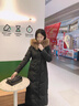 皮爾卡丹長(cháng)款羽絨服女士2025年冬季新款修身中長(cháng)款過(guò)膝加厚白鴨絨外套 黑色+本色真貉子毛領(lǐng)羽絨服 M85-105 曬單實(shí)拍圖