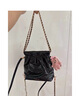 CHARLES&KEITH迷你菱格流浪包單肩斜挎雙肩包包女包生日禮物CK2-60782390 Black黑色 S 曬單實(shí)拍圖
