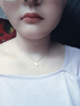 伊燦水鉆幸運四葉草項鏈女2025新款貝殼小眾高級感鎖骨鏈輕奢洋氣頸鏈 玫瑰金水鉆四葉草吊墜項鏈 曬單實(shí)拍圖