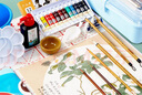 六品堂 國畫(huà)套裝初學(xué)者12色中國畫(huà)用品工具全套水墨畫(huà)入門(mén)高級工筆畫(huà)小學(xué)生兒童毛筆國畫(huà)顏料19件套 曬單實(shí)拍圖