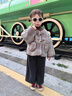 Zonsmo女童KT貓毛毛馬甲秋冬季2025新款女寶寶加絨保暖冬裝洋氣時(shí)尚外套 杏色 130 cm 曬單實(shí)拍圖
