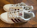 adidas NY 90 STRIPES經(jīng)典運(yùn)動(dòng)板鞋男女春季新款阿迪達(dá)斯三葉草 漢玉白/紅色/金色   39 曬單實(shí)拍圖