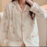 愛寶適月子服純棉紗布春秋孕婦裝產(chǎn)婦喂奶衣哺乳睡衣家居服M碼 檸檬M347 曬單實(shí)拍圖