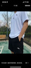 安踏（ANTA）速干冰絲運(yùn)動(dòng)套裝男夏季新款男士t恤短袖短褲青少年男裝跑步衣服 純凈白套裝（速干-斜插口袋） L/175(120-140斤） 曬單實(shí)拍圖