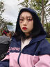 WASSUP JOYZON品牌運動(dòng)套裝女寬松顯瘦春秋款學(xué)生休閑大碼加絨外套跑步服兩件套 粉藍色（春秋款兩件套） S（建議75-90斤） 曬單實(shí)拍圖