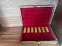 倦鳥(niǎo)歸巢胡桃木高檔放金條專(zhuān)用收納盒子通用黃金儲展示盒金幣包裝盒珠寶盒 絨布金條收納盒雙層 24*16*6cm 曬單實(shí)拍圖