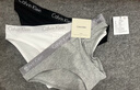 Calvin Klein內(nèi)衣【七夕禮物】女士三條ck本命年棉質(zhì)比基尼三角內(nèi)褲女QP2349O MP1-太空黑/椰青灰/月光白 3條 M 尺碼偏大，建議拍小一碼 曬單實拍圖