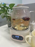 美的（Midea）花漾0膠水全玻璃全自動養(yǎng)生壺 辦公室多功能煮茶壺 燒水壺恒溫電熱水壺煮茶器花茶壺1L YS10B101 曬單實(shí)拍圖