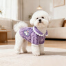 MIKI PAD狗狗衣服秋冬款加絨保暖貓咪衣服小型犬比熊雪納瑞泰迪公主可愛(ài)風(fēng) 紫色 M背長(cháng)25cm（參考體重3-6斤） 曬單實(shí)拍圖