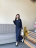 POLOWALK女士針織衫2024秋季新款純色簡約圓領(lǐng)長袖開衫女上衣 藏青 L (165) 曬單實(shí)拍圖
