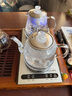 豐谷全自動(dòng)上水電熱水壺 茶臺燒水壺 家用辦公嵌入式茶桌茶幾一體機茶具電茶爐套裝 1L （37*20cm）底部上水銀色-蒸茶款 曬單實(shí)拍圖
