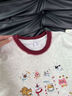 LDBE卡通貓咪刺繡拼接撞色無帽衛(wèi)衣女秋季2025新款韓系ins風(fēng)上衣外套 白灰色 M 【80-110斤】 曬單實拍圖