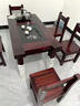 致檀老船木茶桌椅組合新古典茶臺辦公室大款接待喝茶桌一體實(shí)木泡茶 2.4米直邊單桌+1船舵椅2靠背椅2半圈椅+棋盤(pán) 送養生壺/精選老船木 曬單實(shí)拍圖