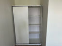馨恒坊【包安裝】衣柜家用臥室出租房屋用小戶(hù)型推拉門(mén)簡(jiǎn)易儲物兩門(mén)柜子 月光白色 長(cháng)120cm高180cm 曬單實(shí)拍圖
