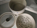 美的（Midea）電煮鍋 小電鍋 宿舍小鍋 電熱鍋 學(xué)生宿舍泡面電火鍋 多功能多用途 電蒸鍋 蒸煮一體不粘鍋 1.6L MC-XZE2007 曬單實(shí)拍圖
