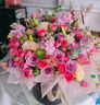 冉子花坊鮮花速遞粉玫瑰抱抱桶向日葵花籃生日禮物送女友愛(ài)人同城配送 愛(ài)的抱抱紫色 曬單實(shí)拍圖
