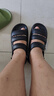 斯凱奇（Skechers）七夕情人節(jié)禮物夏季女鞋休閑洞洞鞋緩震舒適百搭透氣111646 全黑色/BBK 38 曬單實(shí)拍圖