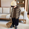 G.duck小黃鴨童裝男童套裝秋冬1-3歲帥氣小男孩衣服兒童裝加厚兩件套潮 咖色毛衣 90 cm 曬單實(shí)拍圖