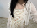 粉媚夢(mèng)新品連衣裙裙子女夏季套裝兩件套2025新款衣服女裝法式純欲吊帶裙 網(wǎng)紗拼接碎花吊帶裙+開衫兩件套 XL 【建議110-120斤】 曬單實(shí)拍圖