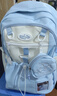 愛(ài)雅涵書(shū)包初中高中學(xué)生大容量雙肩包女輕便旅游旅行背包高顏值通勤包包 淺藍色 曬單實(shí)拍圖