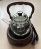 全度玻璃提梁壺家用小型電陶爐煮茶器燒水壺大容量保溫玻璃茶壺 提梁壺（煙灰色）+康米電陶 曬單實(shí)拍圖
