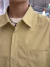 名創(chuàng)優(yōu)品（MINISO）男生襯衫夏季防曬冰絲涼感薄款襯衣青少年秋季日系淺色長(zhǎng)袖上衣男 【冰絲防曬襯衫】杏色(空白) XL 180(體重140-160斤) 曬單實(shí)拍圖