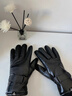 JCZS德國品牌皮手套男冬季加厚絨保暖騎行摩托車(chē)手套冬天防寒風(fēng)滑雪棉 黑色【帆布】帶魔術(shù)貼#觸屏 均碼 曬單實(shí)拍圖