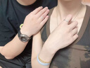 ALLOVE星河純銀情侶戒指男女款求婚對戒七夕情人節禮物送女友老婆生日 曬單實(shí)拍圖