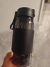 富光磁彈水杯子塑料泡茶杯大容量男女運動(dòng)水壺茶水分離飲用tritan防燙 黑色【贈皮質(zhì)防燙圈】 800ml 曬單實(shí)拍圖