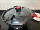 MAXIM’S  DE PARISART32不粘鍋炒鍋家用電磁爐炒菜平底不沾28cm30cm32cm鍋廚房好物 極夜黑(金屬全復底) 32cm 曬單實(shí)拍圖
