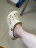 卡駱馳crocs七夕情人節(jié)禮物貝雅云彩女士洞洞鞋戶外休閑鞋|208186 冬日白-11S(含智必星) 36 (230mm) 37 曬單實(shí)拍圖