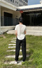 PHIGEER速干運動(dòng)套裝女夏季透氣寬松羽毛球服短袖專(zhuān)業(yè)跑步健身訓練服t恤 杏色兩件套（黑褲） M【推薦90-108斤】 曬單實(shí)拍圖