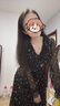 伊芙麗蔣欣代言顯瘦版型V領(lǐng)荷葉邊前開(kāi)叉設計百搭連衣裙2025秋裝新款 米黃 預售 L 110-125斤 曬單實(shí)拍圖