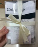 Calvin Klein內(nèi)衣男士三條裝ck提花腰邊低腰棉質(zhì)貼身防夾臀四角褲平角內(nèi)褲男 U2664998-太空黑/月光白/椰青灰 3條 XL 曬單實拍圖