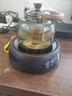 全度玻璃提梁壺家用小型電陶爐煮茶器燒水壺大容量保溫玻璃茶壺 提梁壺（煙灰色）+康米電陶1 曬單實拍圖