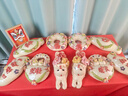 李記鴻福寶寶百歲百天膠東花餑餑周歲抓周王哥莊大饅頭大燕燕子老雁饃花饃 3斤男寶套餐 曬單實(shí)拍圖