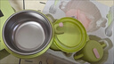 babycare兒童餐具輔食碗注水保溫碗不銹鋼叉勺寶寶吃飯喝水?huà)雰褐軞q禮盒綠 曬單實(shí)拍圖