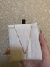 愛馬仕（HERMES）Mini Pop H項(xiàng)鏈 玫瑰金鏈條橢圓立體琺瑯項(xiàng)鏈送女友七夕送禮 奶茶灰玫瑰金H147992F055 鏈長(zhǎng)40cm吊墜0.7*0.9cm 曬單實(shí)拍圖