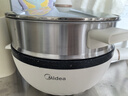 美的（Midea）電炒鍋 電火鍋 電蒸鍋 電煮鍋 家用多用途炒菜專用鍋 4L一體電熱鍋不粘鍋 HGE2811B 配蒸籠木鏟 曬單實拍圖