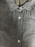 無(wú)印良品（MUJI）大童雙層紗織襯衫領(lǐng)長(cháng)袖連衣裙女童童裝裙子25年秋季純棉 深灰色條紋 150 /68A 曬單實(shí)拍圖