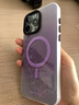 小莓介高光磁吸暈染撞色英文黑鏡框適用iPhone16promax手機殼蘋(píng)果15pro新14創(chuàng  )意13小眾16全包防摔保護套 高光磁吸-暈染煙灰紫 iPhone 16 Pro Max 曬單實(shí)拍圖