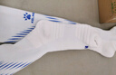 卡爾美（KELME）成人足球襪長(cháng)筒加厚防滑毛巾底運動(dòng)高筒襪子  白黑  L 曬單實(shí)拍圖
