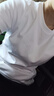 拇指白小T二代白色短袖T恤男女春夏三防純棉白小丅打底衫上衣 白色女款 S 曬單實(shí)拍圖